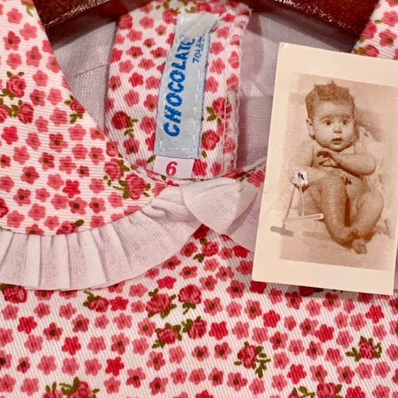 Beautiful New Classic Girl Dress in 100% Cotton. With cotton lining.Size:0,4,6 - Picture 4 of 10